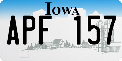 IA license plate APF157