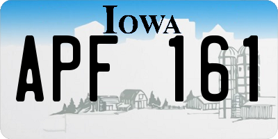 IA license plate APF161