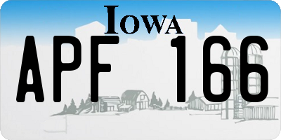 IA license plate APF166