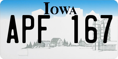 IA license plate APF167