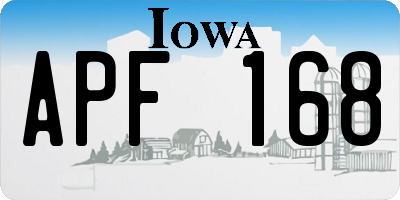 IA license plate APF168
