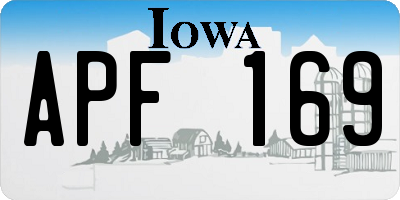 IA license plate APF169