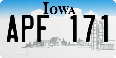 IA license plate APF171