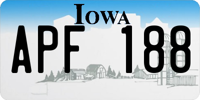 IA license plate APF188