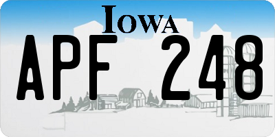 IA license plate APF248