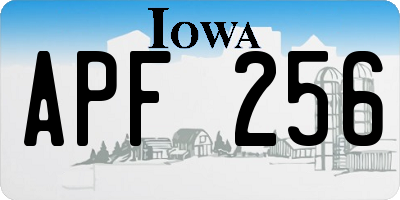 IA license plate APF256