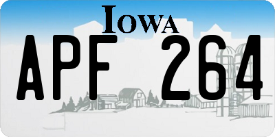 IA license plate APF264
