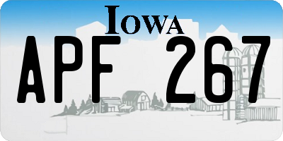 IA license plate APF267