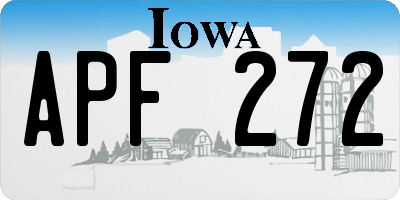 IA license plate APF272