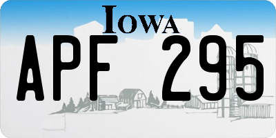 IA license plate APF295