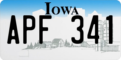 IA license plate APF341