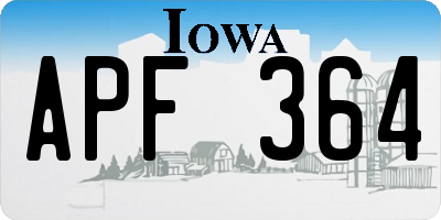 IA license plate APF364