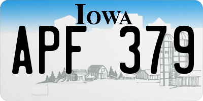 IA license plate APF379