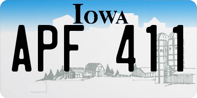 IA license plate APF411
