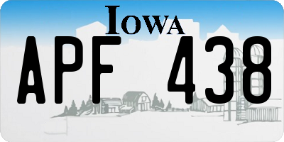 IA license plate APF438