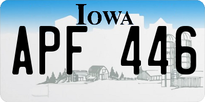IA license plate APF446
