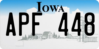 IA license plate APF448