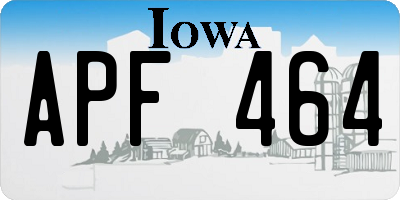 IA license plate APF464