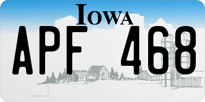 IA license plate APF468