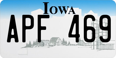 IA license plate APF469