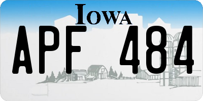 IA license plate APF484