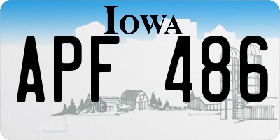 IA license plate APF486