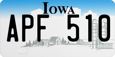 IA license plate APF510