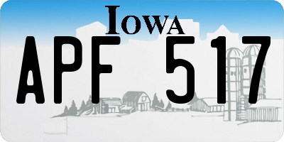 IA license plate APF517