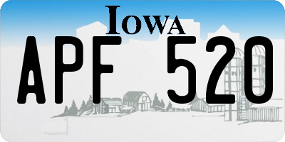 IA license plate APF520