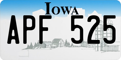 IA license plate APF525