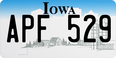 IA license plate APF529