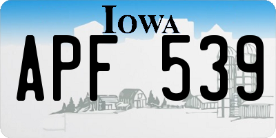 IA license plate APF539