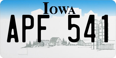 IA license plate APF541