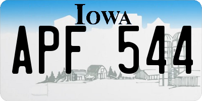 IA license plate APF544