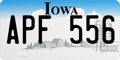 IA license plate APF556