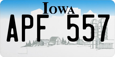 IA license plate APF557