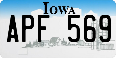 IA license plate APF569
