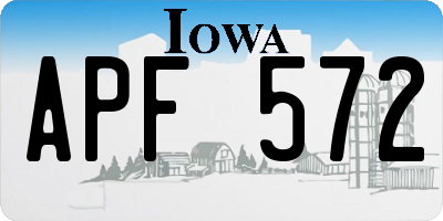 IA license plate APF572
