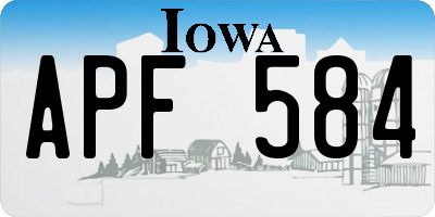IA license plate APF584