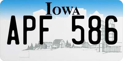 IA license plate APF586