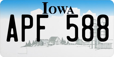 IA license plate APF588