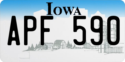 IA license plate APF590
