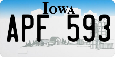 IA license plate APF593