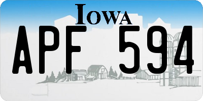 IA license plate APF594