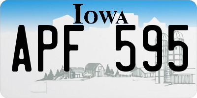 IA license plate APF595
