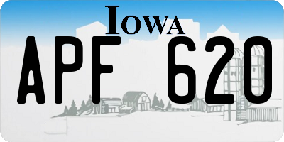 IA license plate APF620