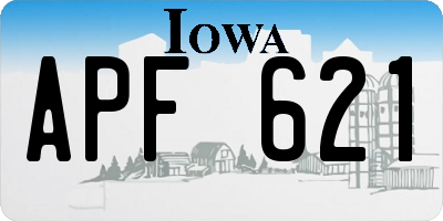 IA license plate APF621