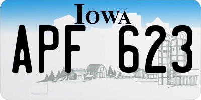 IA license plate APF623
