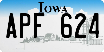IA license plate APF624