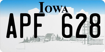 IA license plate APF628